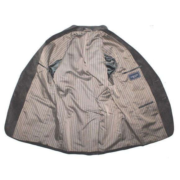 Chaps Dark Brown Cotton Corduroy Two Button Sport Coat‎ Blazer Mens 42 Regular - Picture 5 of 6